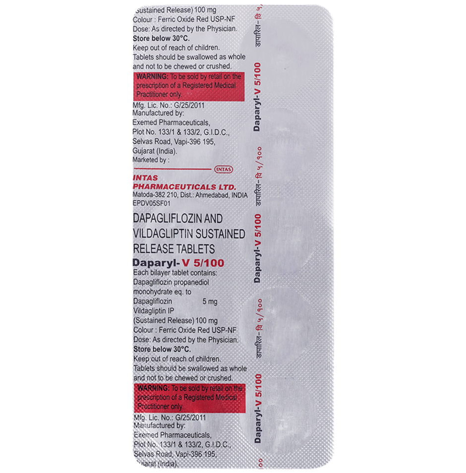 Daparyl-V 5/100 Tablet SR