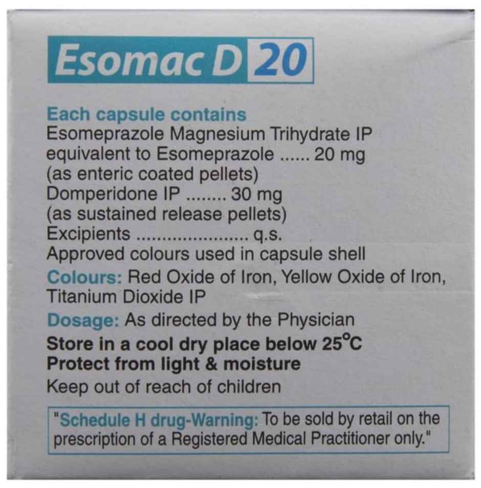 Esomac D 20 Capsules SR