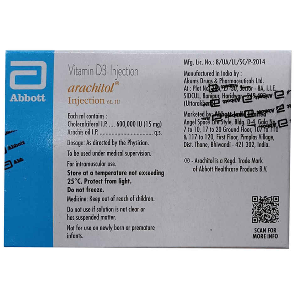 Arachitol 6L IU Vitamin D3 Injection