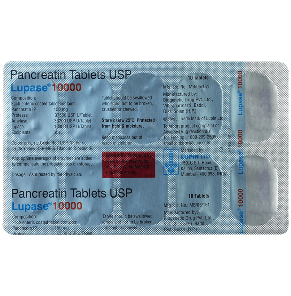 Lupase 10000 Tablet