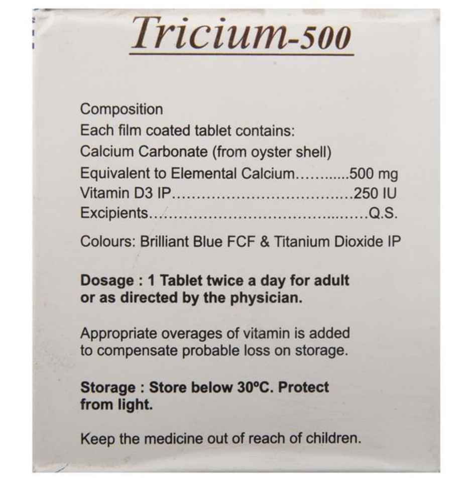 Tricium-500 Vitamin D3 Tablet
