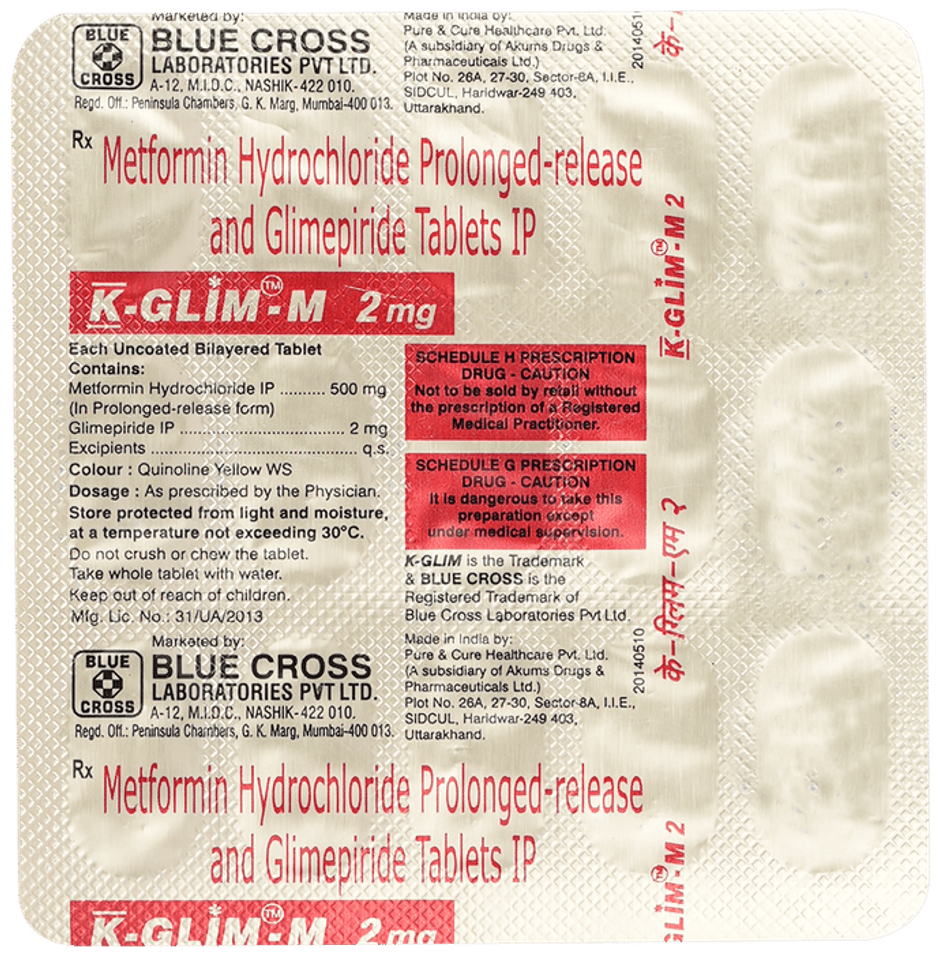 K-Glim-M 2mg Tablet PR
