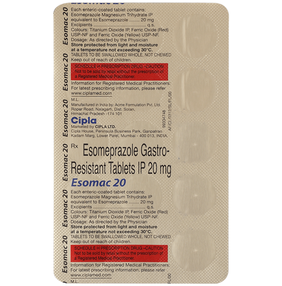 Esomac 20 Tablet
