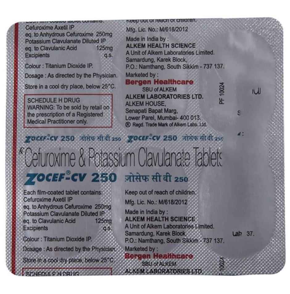 Zocef-CV 250 Tablet