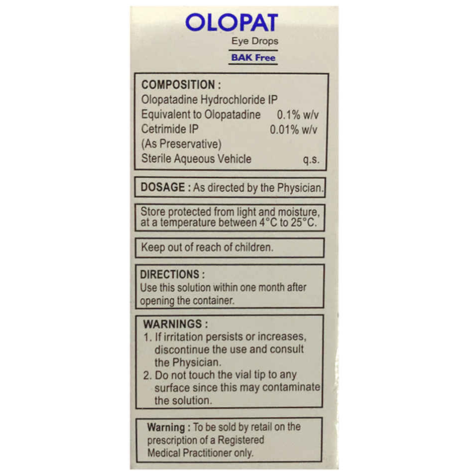 Olopat BAK Free Eye Drop