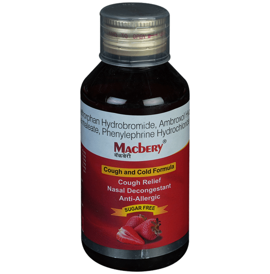 Macbery Strawberry Flavour Sugar Free Syrup