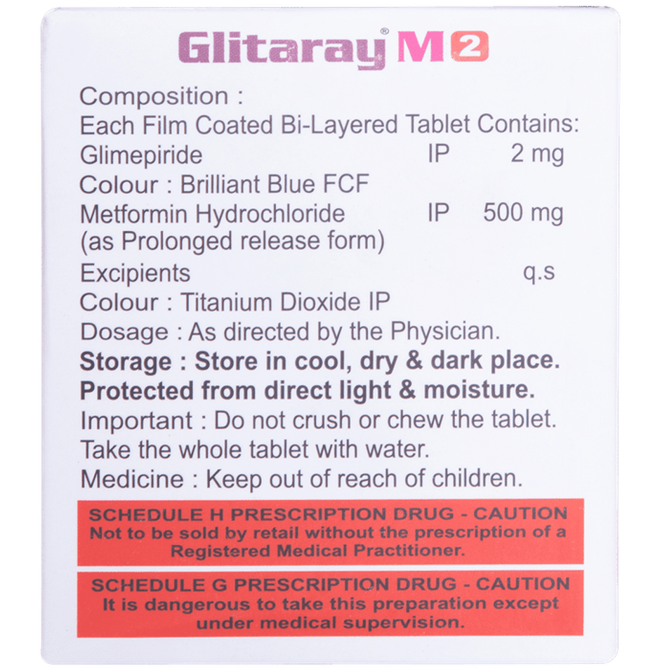 Glitaray M 2 Tablet PR