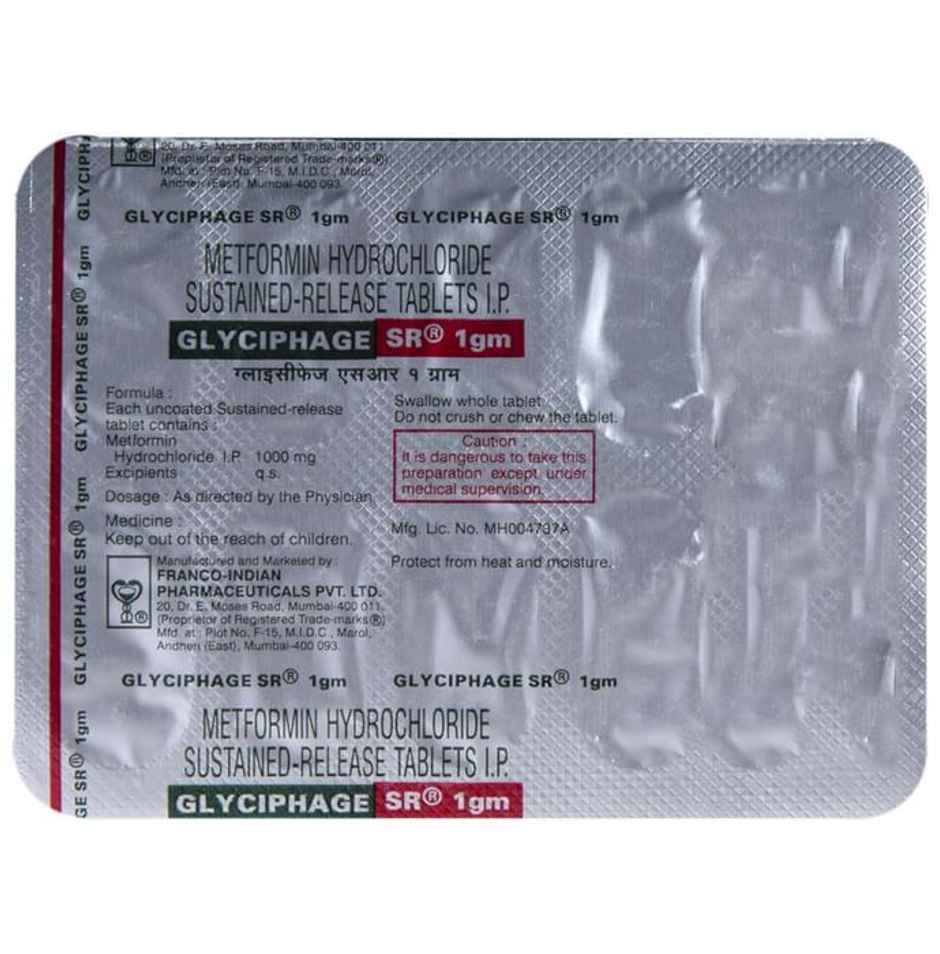 Glyciphage SR 1gm Tablet