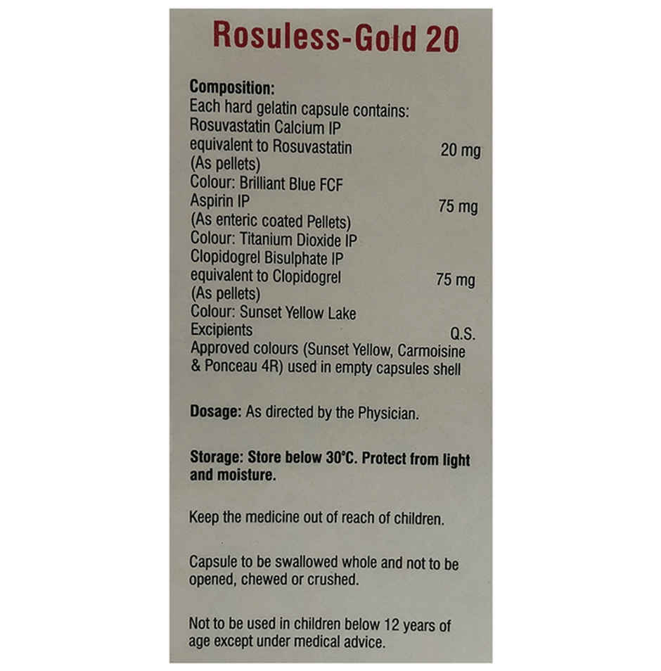 Rosuless-Gold 20 Capsule
