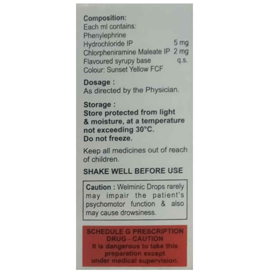 Welminic Orange Flavour Oral Drop