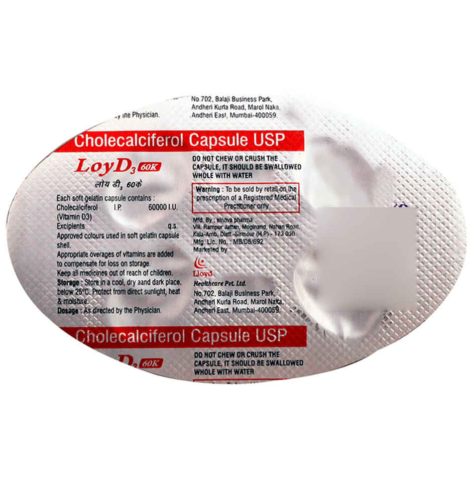 LoyD3 60K Vitamin D3 Capsule