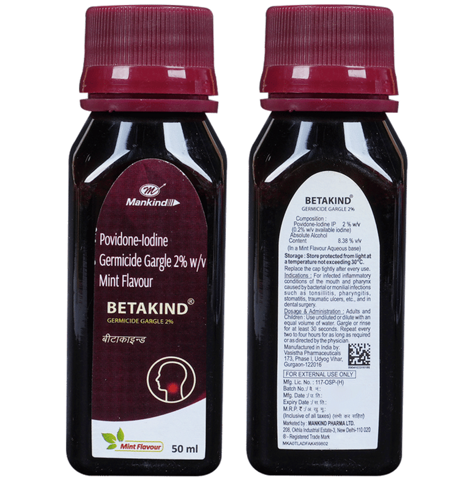 Betakind Germicide Mint Flavour Gargle