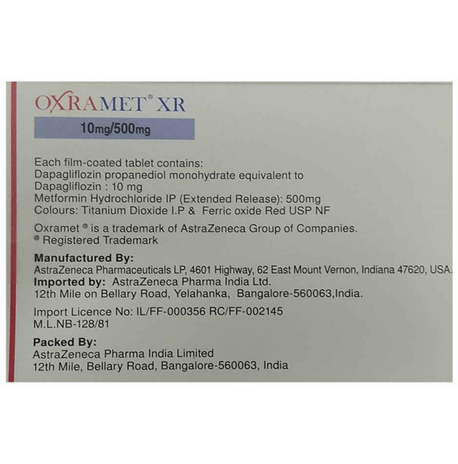Oxramet XR 10mg/500mg Tablet