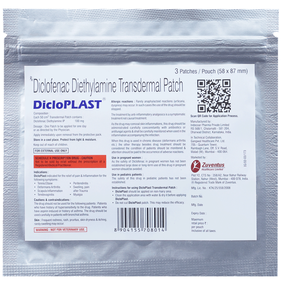 Dicloplast Transdermal Patch