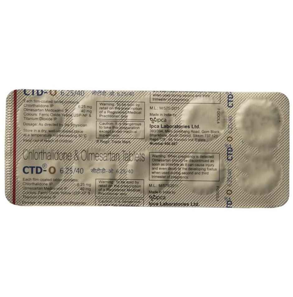 CTD-O 6.25/40 Tablet