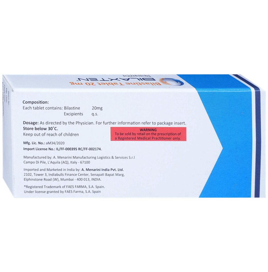 Bilaxten 20mg Tablet