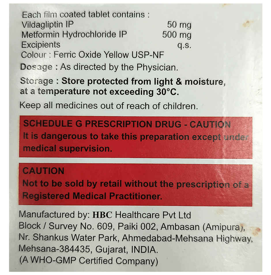 Glipacure M 50/500 Tablet