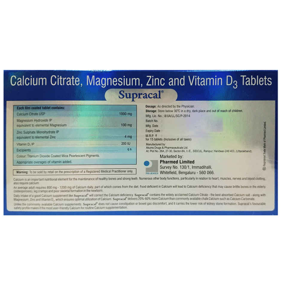 Supracal Vitamin D3 Tablet