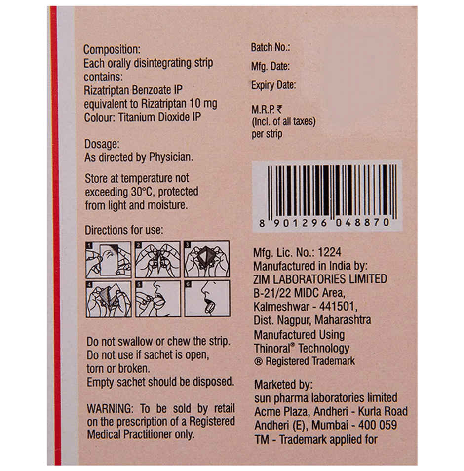 Rizanet 10 Oral Disintegrating Strip