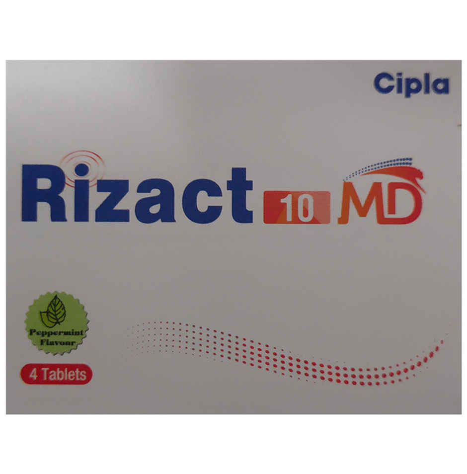 Rizact 10 MD Peppermint Flavour Tablet