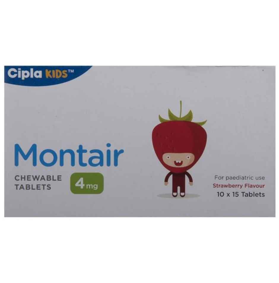 Montair 4mg Strawberry Flavour Chewable Tablet