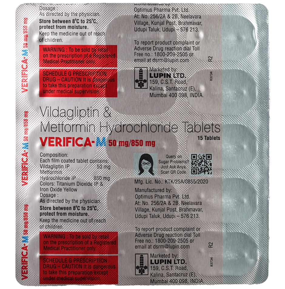 Verifica-M 50mg/850mg Tablet