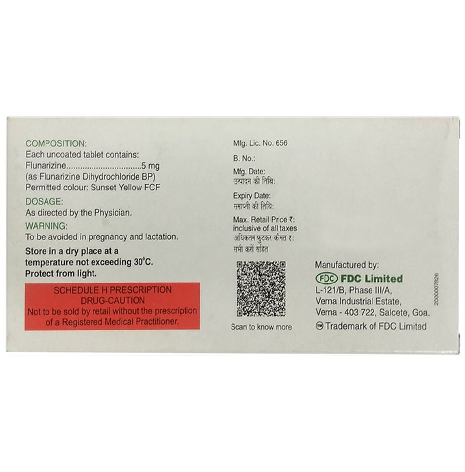 Flunarin 5 Tablet