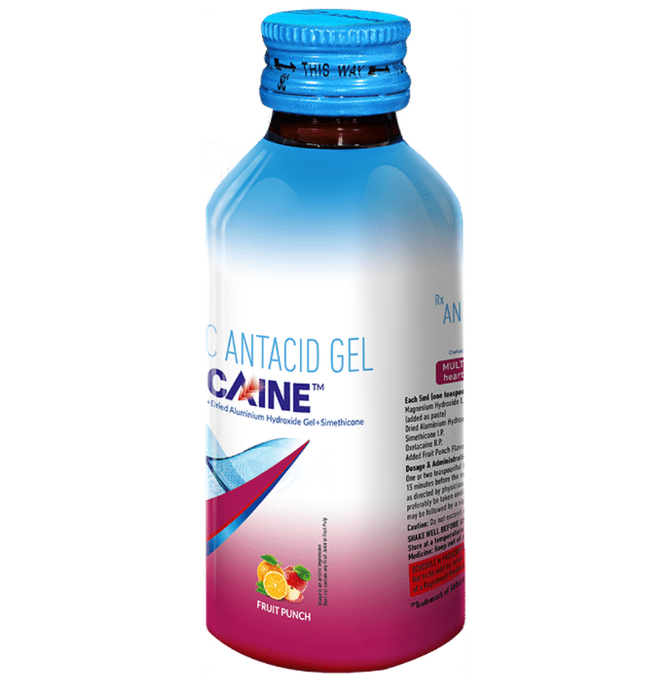 Digecaine Fruit Punch Sugar Free Oral Gel 