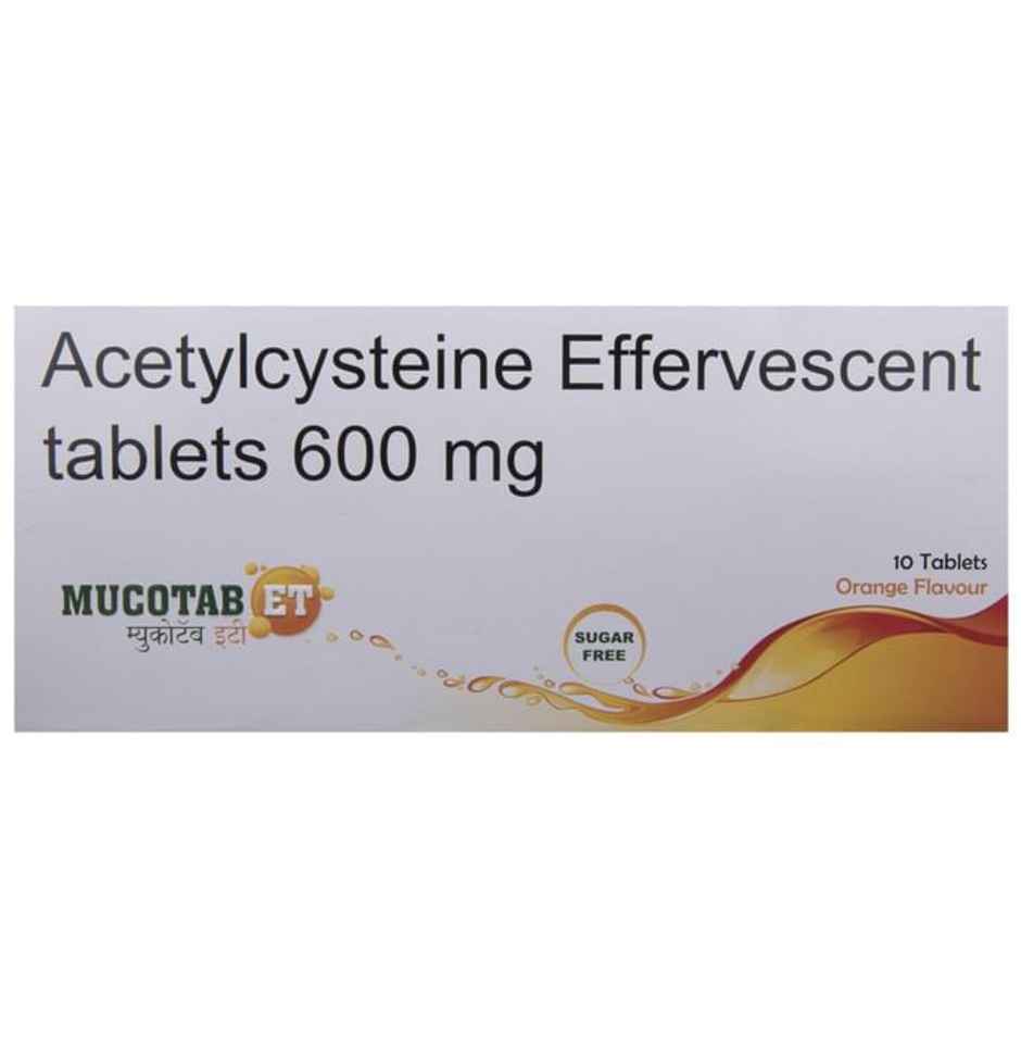 Mucotab ET Orange Flavour Sugar Free Effervescent Tablet
