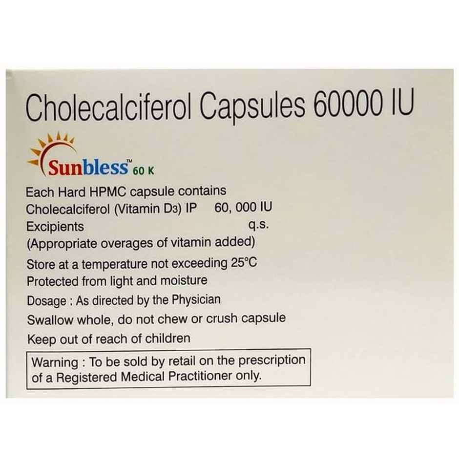 Sunbless 60K Vitamin D3 Capsule