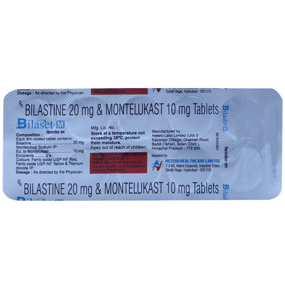 Bilaset-M 20mg/10mg Tablet
