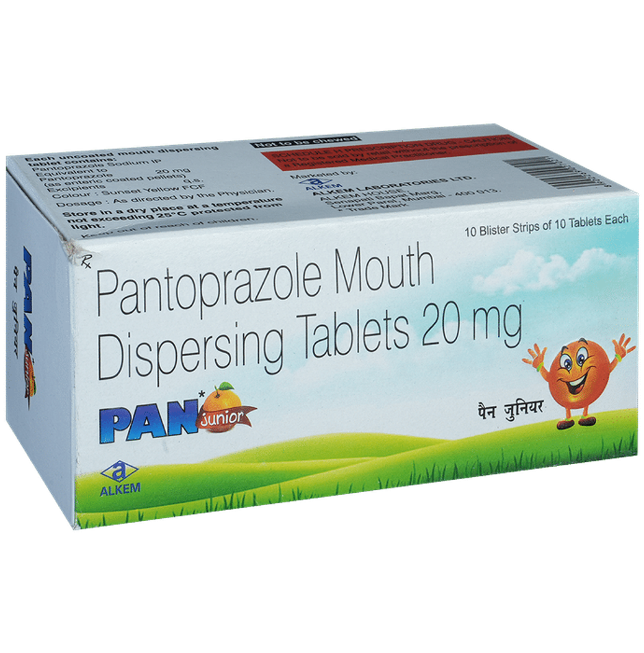 Pan Junior Orange Flavour Tablet MD