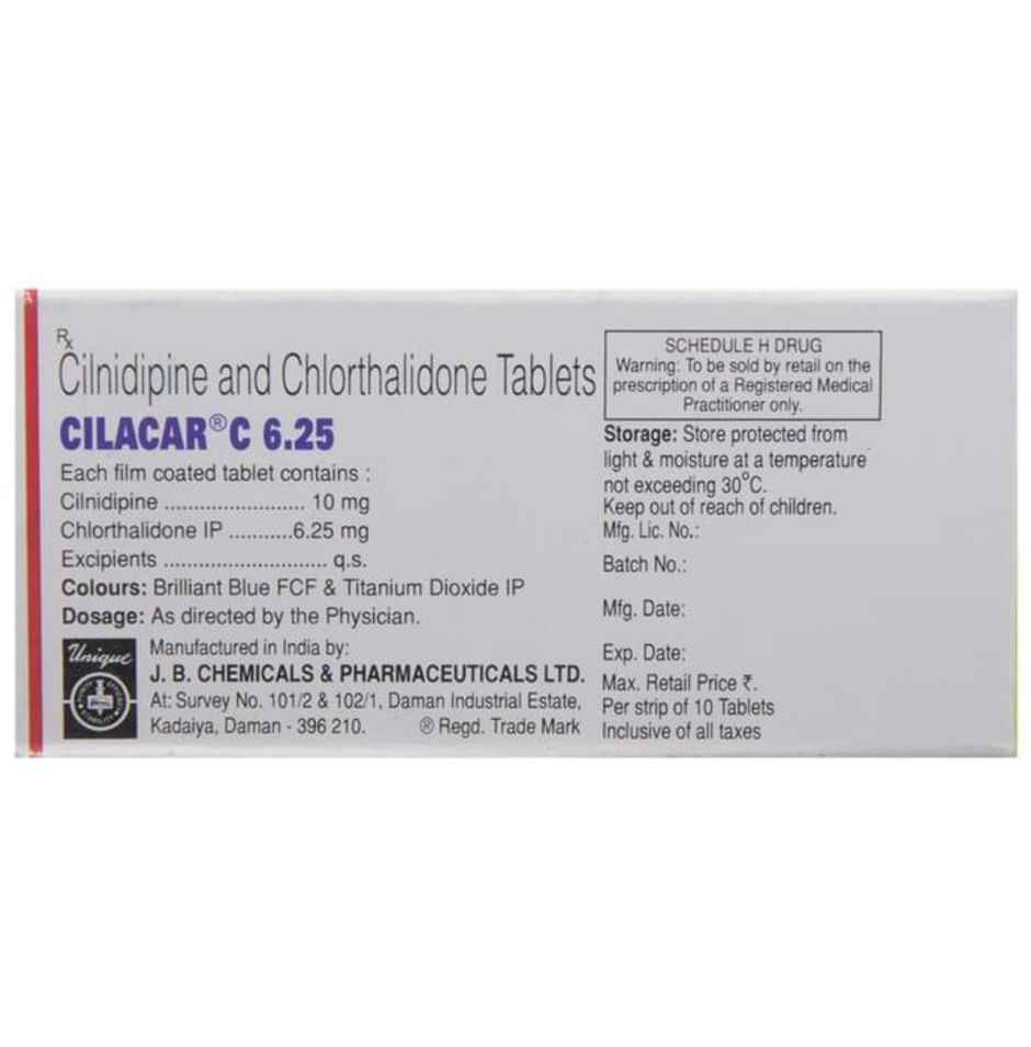 Cilacar C 6.25 Tablet