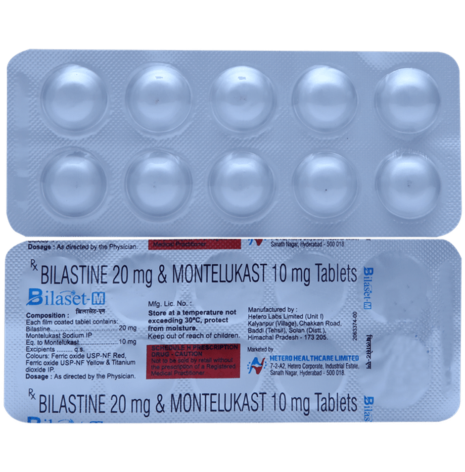 Bilaset-M 20mg/10mg Tablet