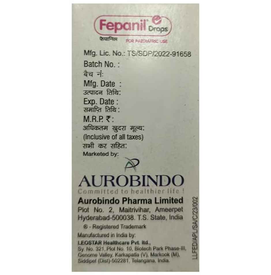 Fepanil Banana Flavour Drop