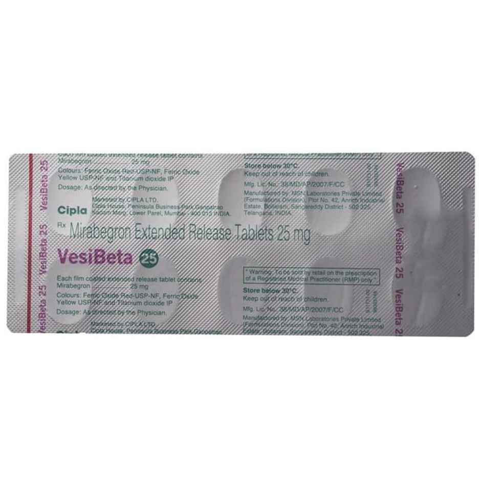 Vesibeta 25 Tablet ER