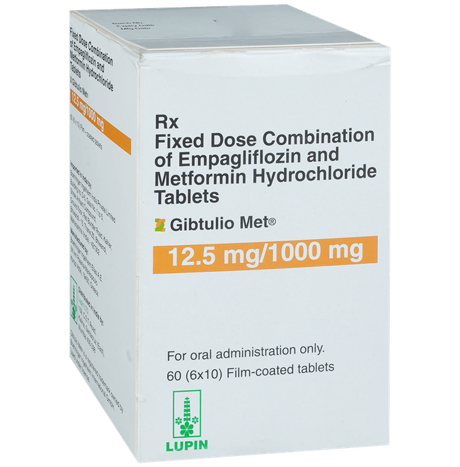 Gibtulio Met 12.5mg/1000mg Tablet