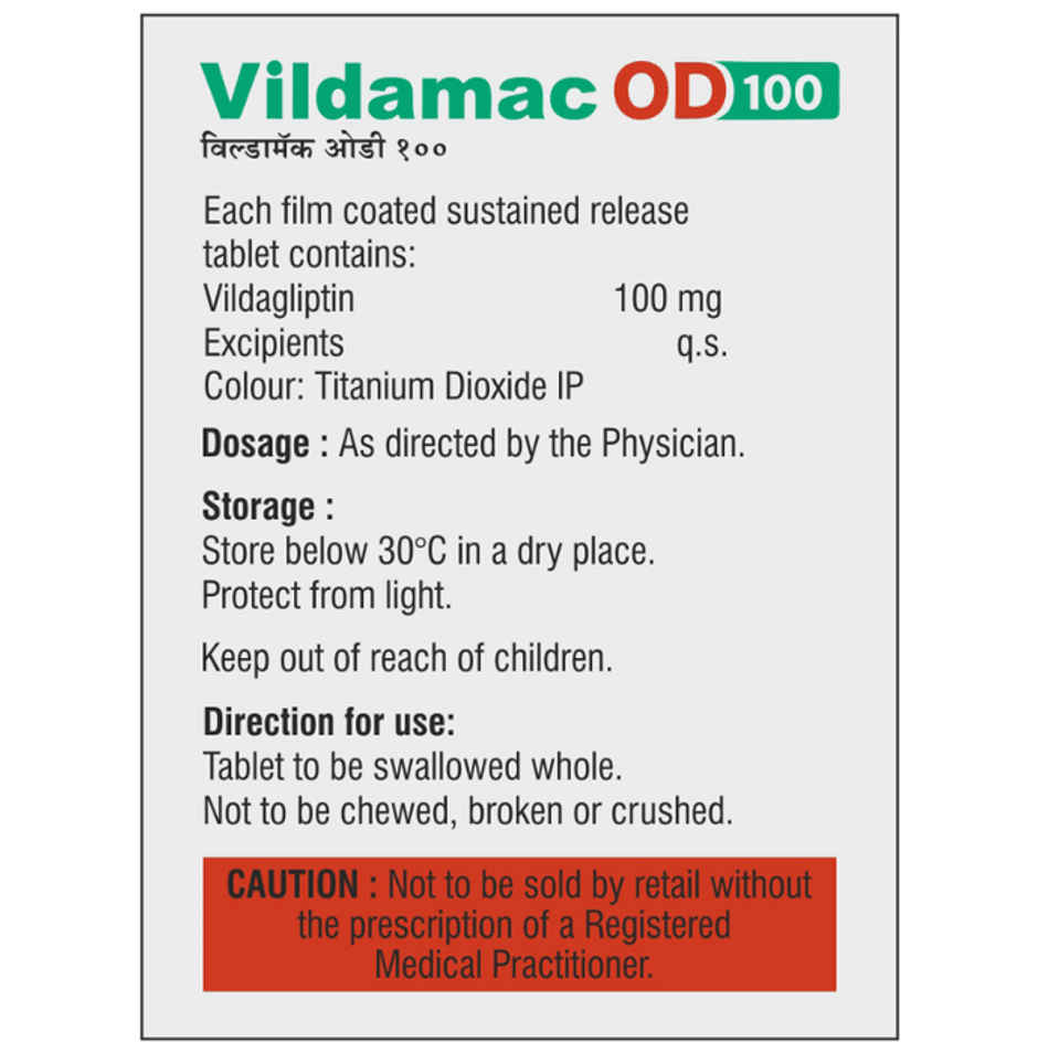 Vildamac OD 100 Tablet SR
