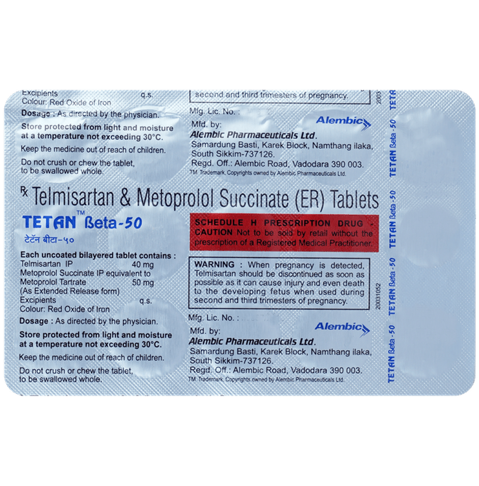 Tetan Beta-50 Tablet ER