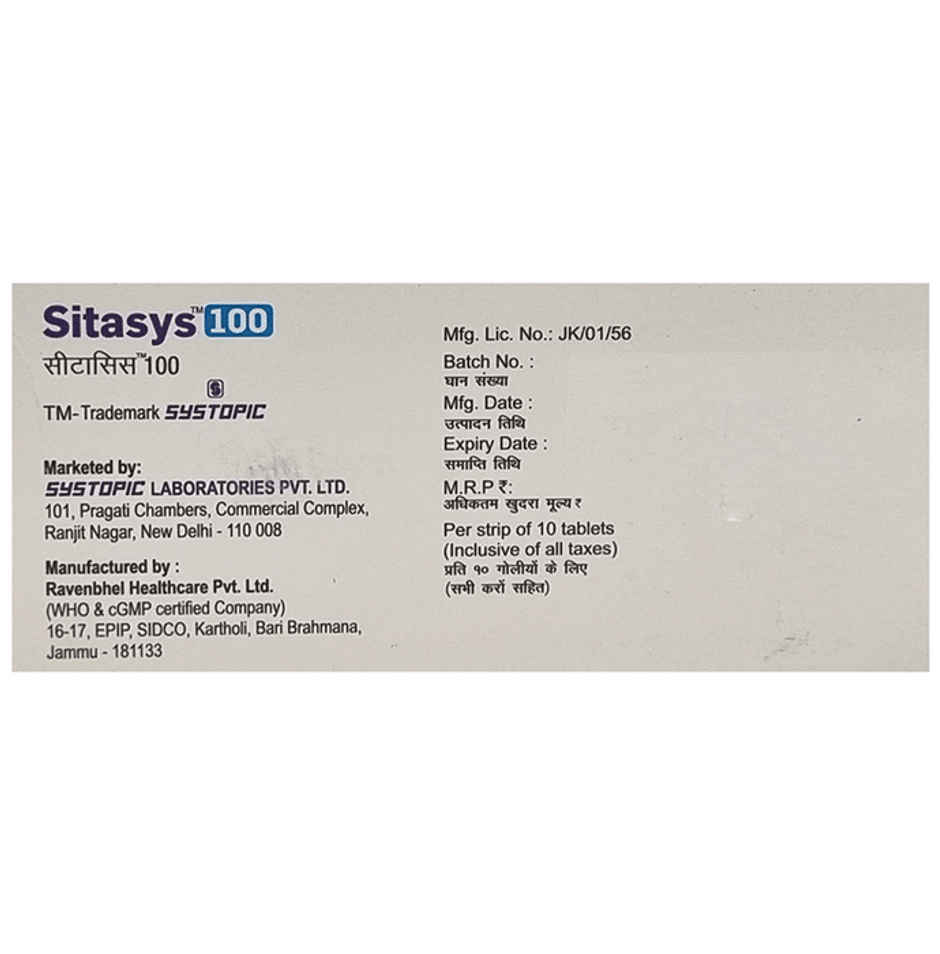 Sitasys 100 Tablet
