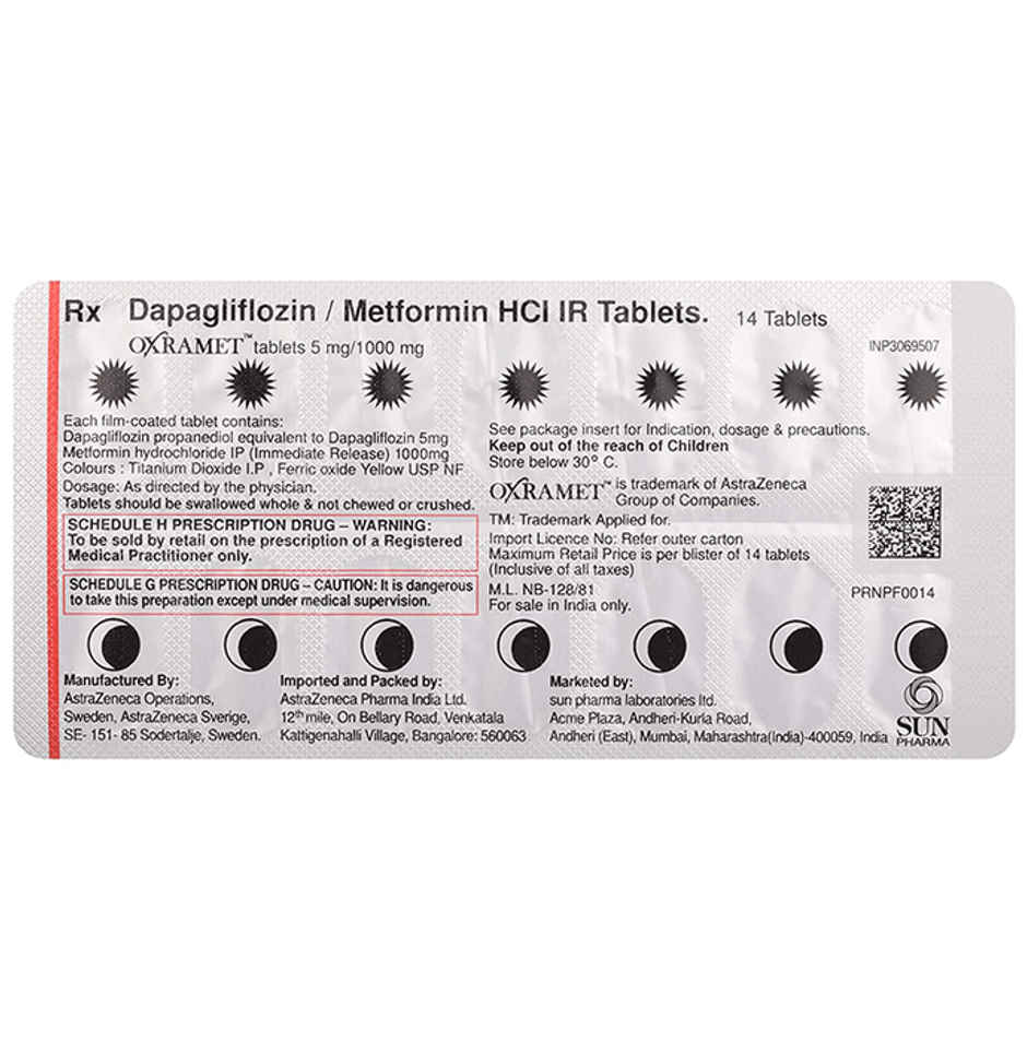 Oxramet 5mg/1000mg Tablet IR