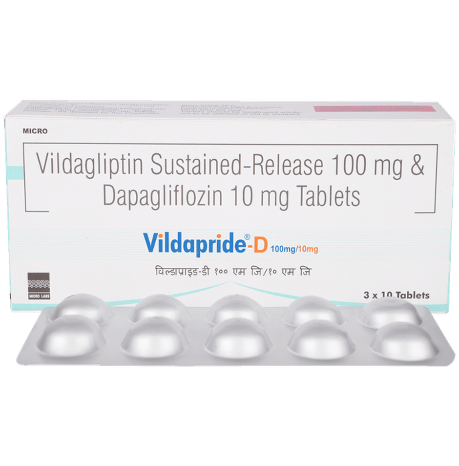 Vildapride-D 100mg/10mg Tablet SR