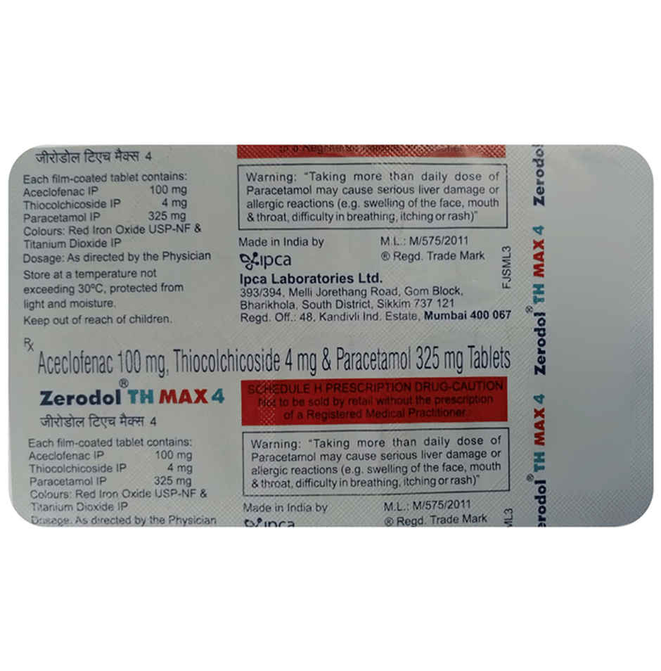 Zerodol TH MAX 4 Tablet