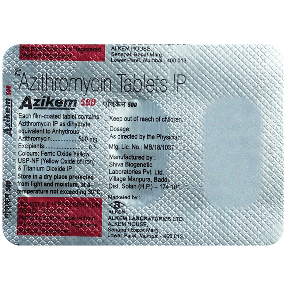 Azikem 500mg Tablet