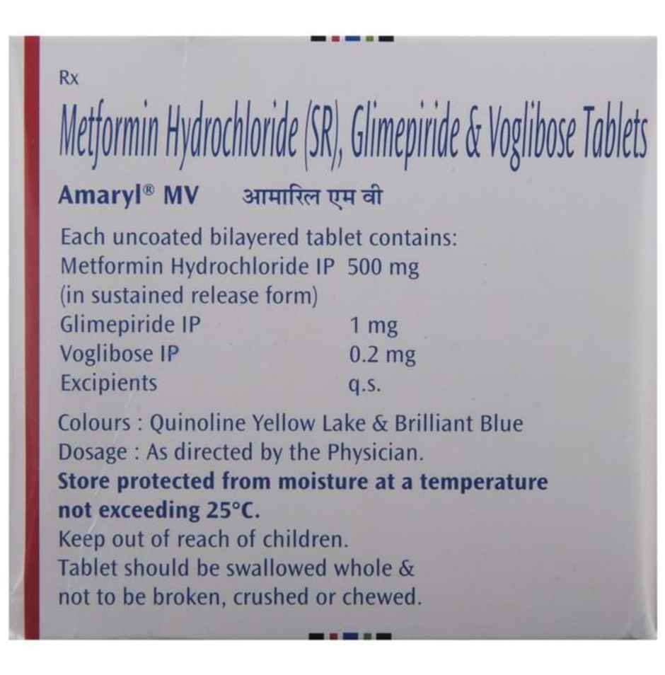 Amaryl MV 1mg Tablet SR