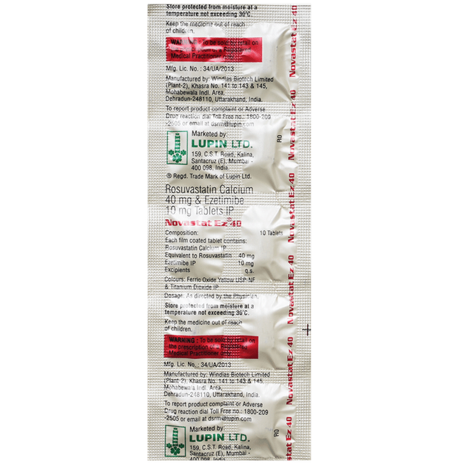 Novastat Ez 40 Tablet