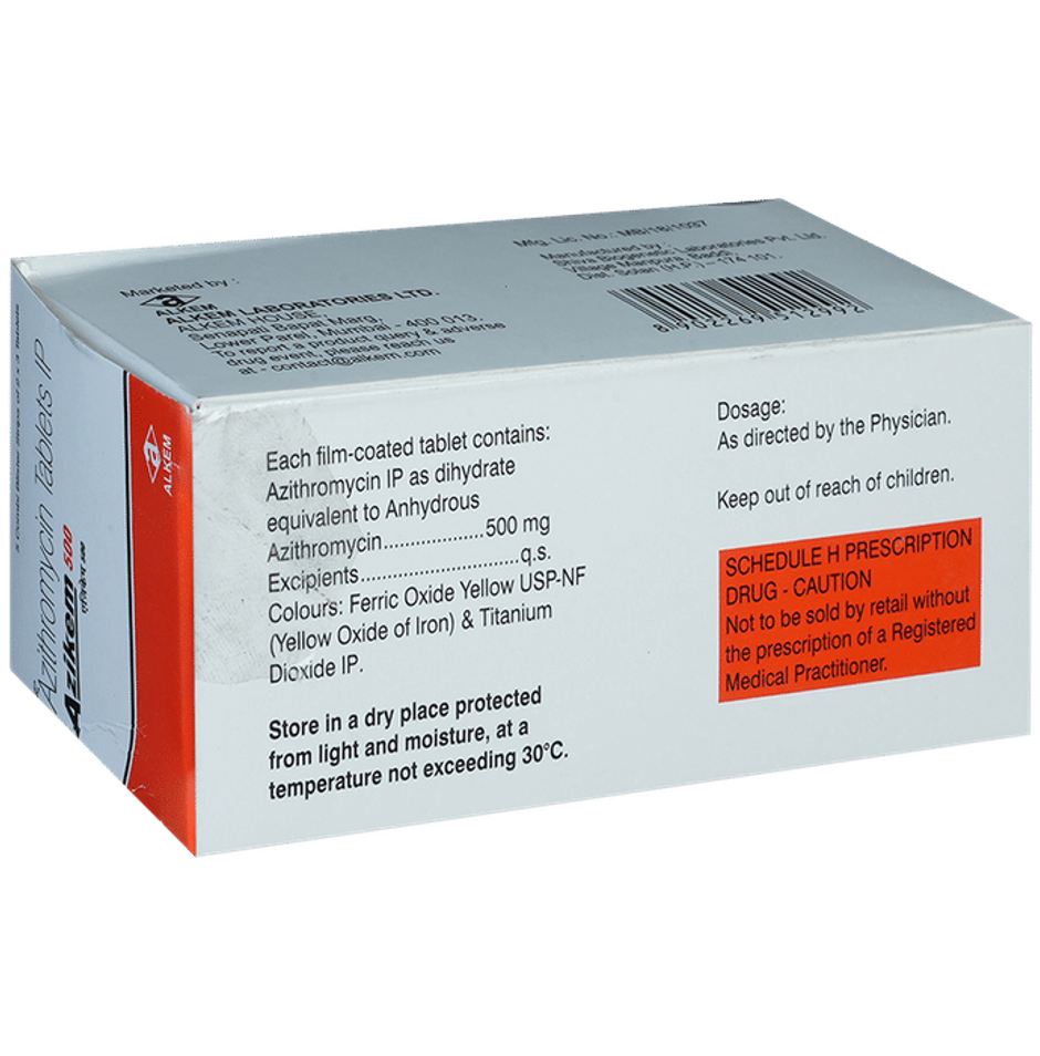 Azikem 500mg Tablet