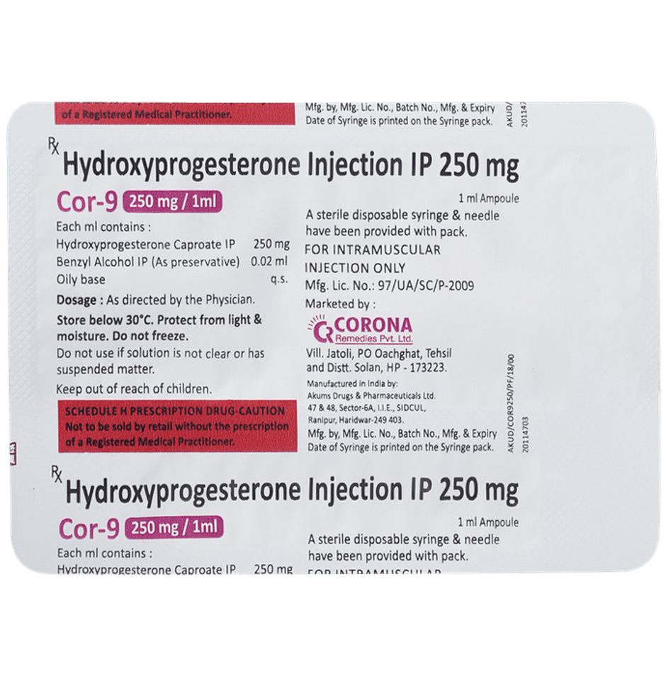 Cor-9 250mg/1mL Injection