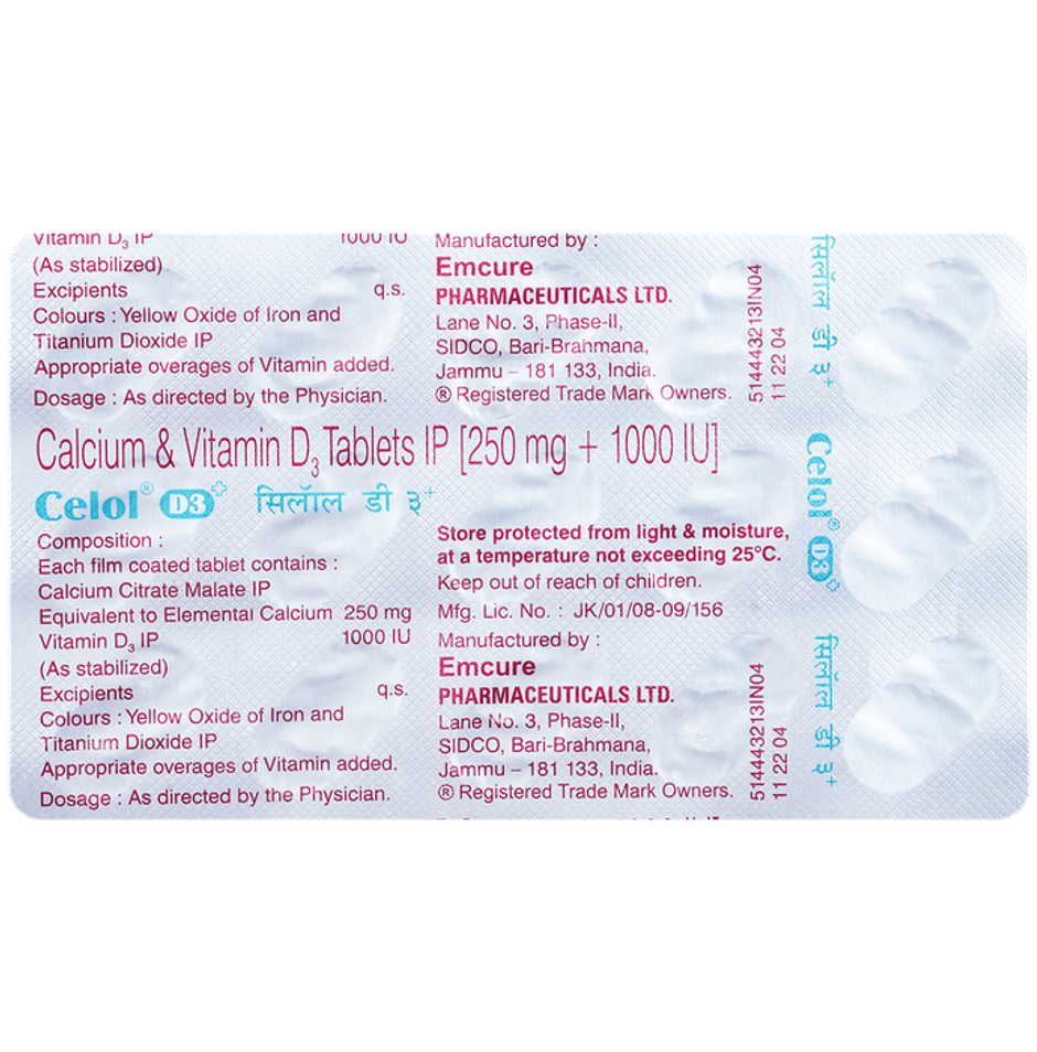 Celol D3+ Tablet