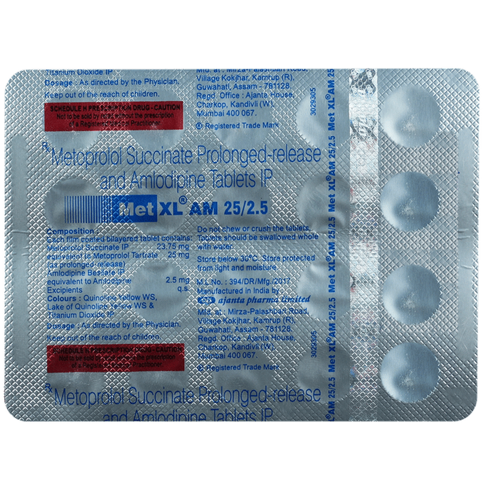 Met XL AM 25/2.5 Tablet PR